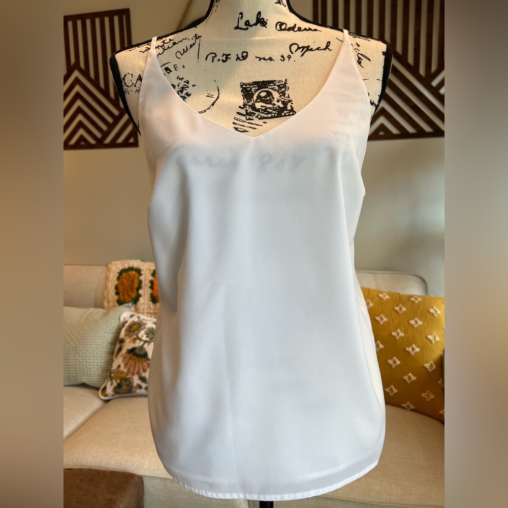 Banana Republic white shell tank top camisole